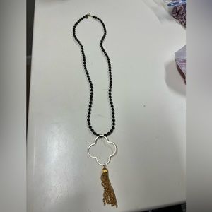 Long quatrefoil necklace